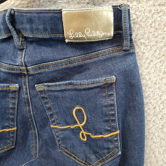 Lilly Pulitzer Super Skinny Jeans Size 00 Ankle Fit - Picture 13 of 16